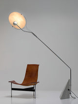 Salocchi Modern Arched Marble Floor Lamp with Integrated LED Standing Lighting for Indoor Spaces
