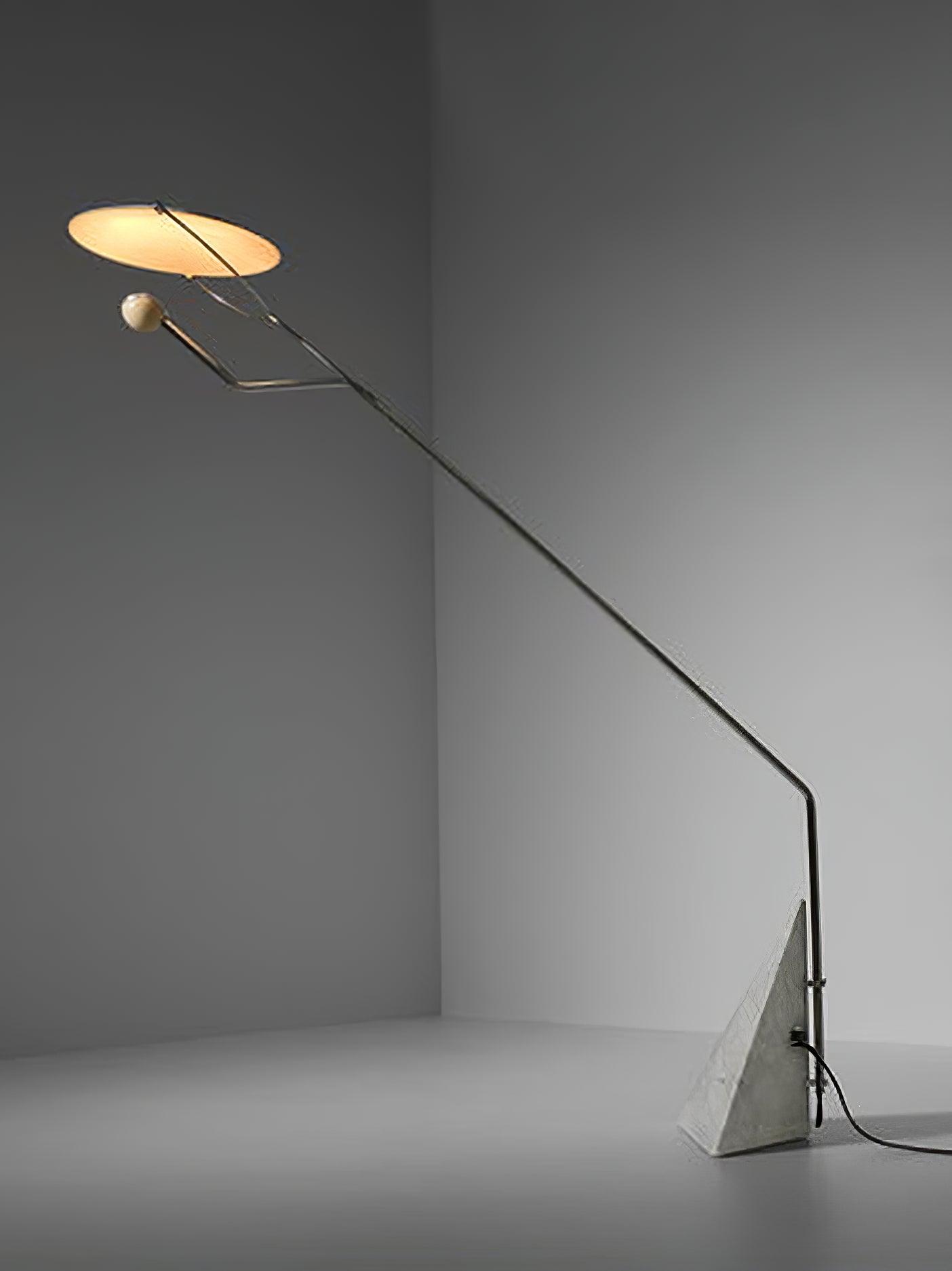 Salocchi Modern Arched Marble Floor Lamp with Integrated LED Standing Lighting for Indoor Spaces