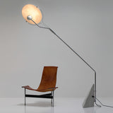 Salocchi Modern Arched Marble Floor Lamp with Integrated LED Standing Lighting for Indoor Spaces