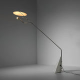 Salocchi Modern Arched Marble Floor Lamp with Integrated LED Standing Lighting for Indoor Spaces