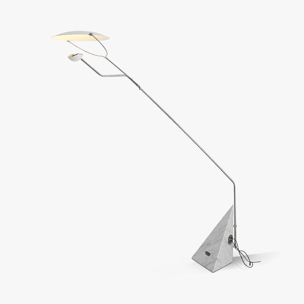 Salocchi Modern Arched Marble Floor Lamp with Integrated LED Standing Lighting for Indoor Spaces