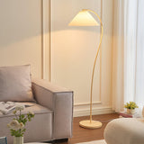 modern-arched-standing-floor-lamp-with-pleated-fabric-shade-in-cream-finish