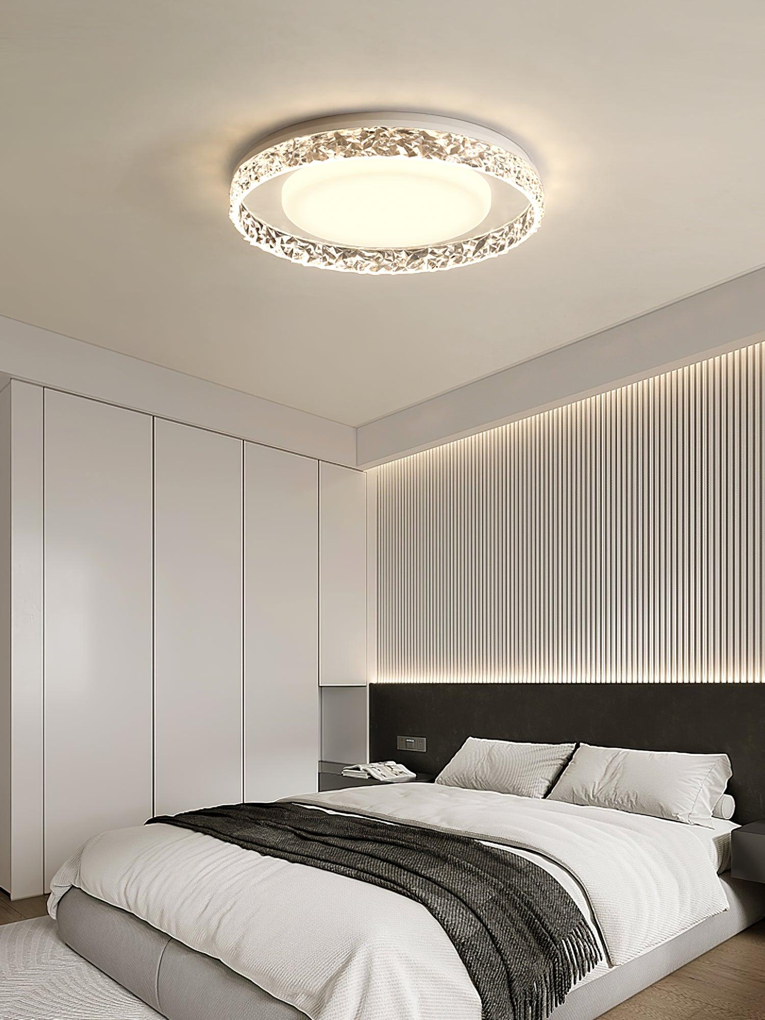 Modern Round LED Flush Mount Ceiling Light with Adjustable Color Temperature 19.7 Inch