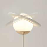 Modern Saturn Planet Geometric LED Table Lamp with Spherical Glass Diffuser