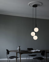Modern Glass Sphere Pendant Light Nordic Mouth Blown Hanging Lamp for Dining Room and Kitchen