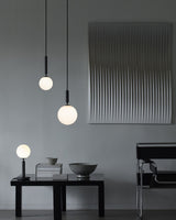 Modern Glass Sphere Pendant Light Nordic Mouth Blown Hanging Lamp for Dining Room and Kitchen