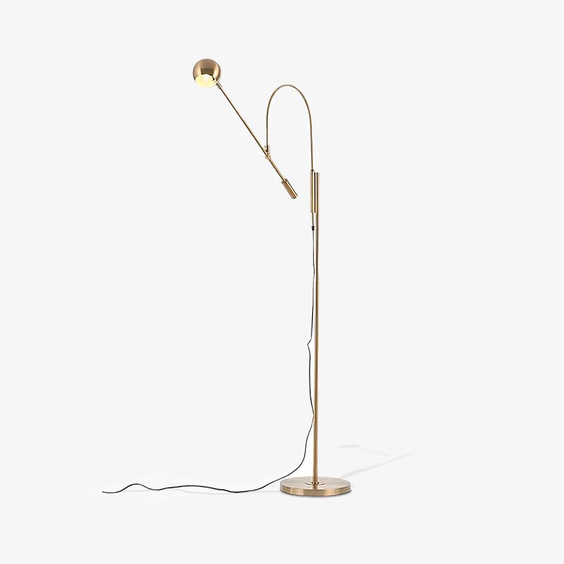 Modern Scandinavian Gold Floor Lamp for Ambient Living Room and Bedroom Lighting