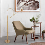 Modern Scandinavian Gold Floor Lamp for Ambient Living Room and Bedroom Lighting
