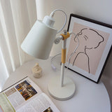 Modern Minimalist Wood and Metal Task Lamp Adjustable Rotating Office Desk Light