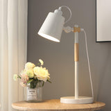 Modern Minimalist Wood and Metal Task Lamp Adjustable Rotating Office Desk Light