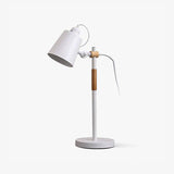 Modern Minimalist Wood and Metal Task Lamp Adjustable Rotating Office Desk Light