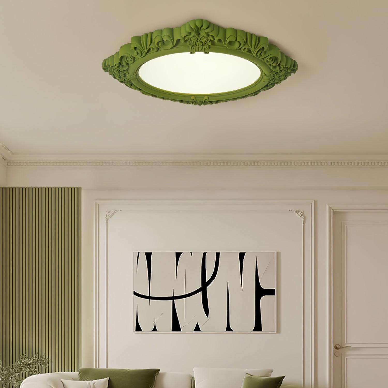 Modern Artistic Sculpted Resin LED Flush Mount Ceiling Lamp for Contemporary Interiors