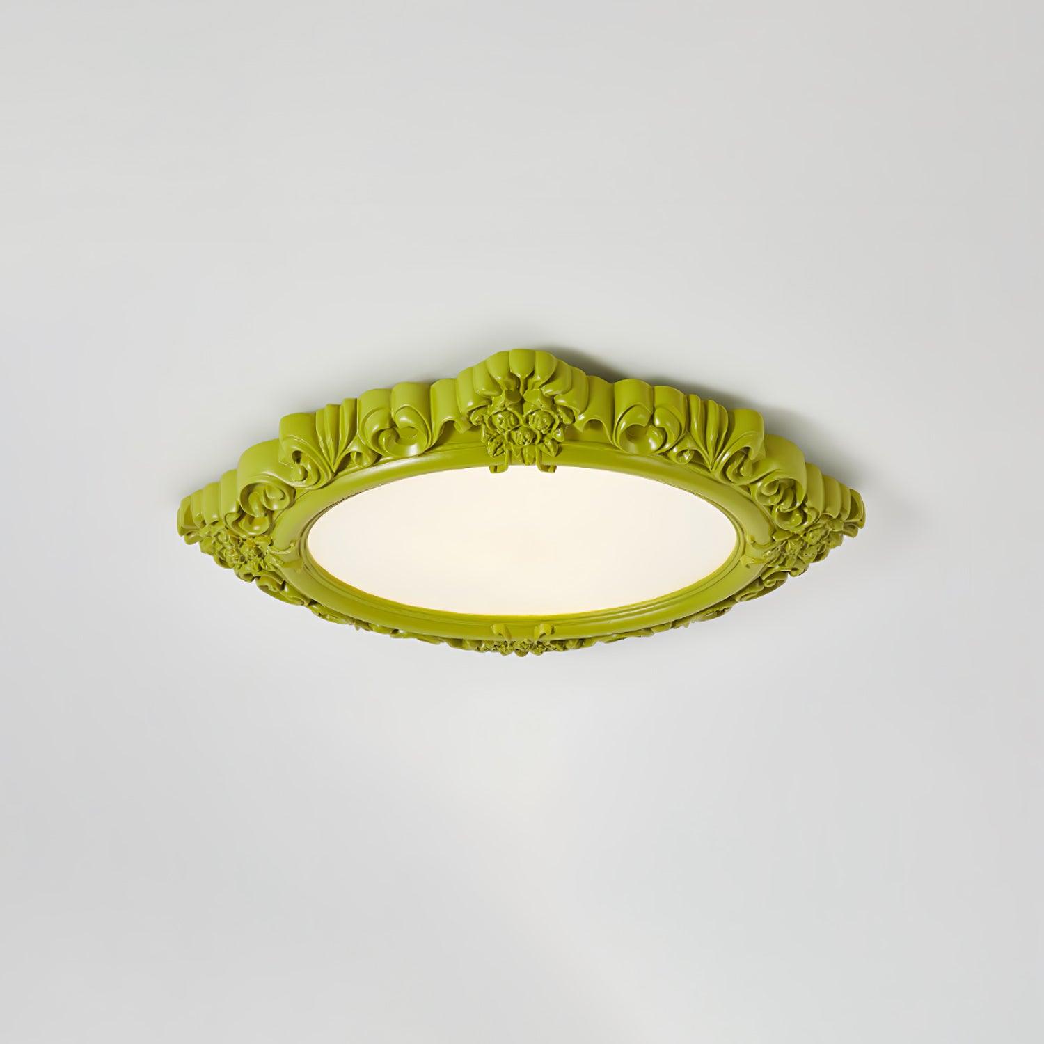Modern Artistic Sculpted Resin LED Flush Mount Ceiling Lamp for Contemporary Interiors