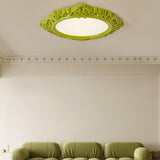 Modern Artistic Sculpted Resin LED Flush Mount Ceiling Lamp for Contemporary Interiors