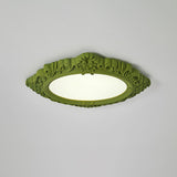 Modern Artistic Sculpted Resin LED Flush Mount Ceiling Lamp for Contemporary Interiors