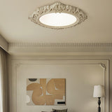 Modern Artistic Sculpted Resin LED Flush Mount Ceiling Lamp for Contemporary Interiors