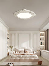 Modern Artistic Sculpted Resin LED Flush Mount Ceiling Lamp for Contemporary Interiors