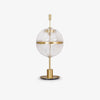 Elegant Sebastian LED Reading Lamp with Fluted Glass Shade and Gold Metal Base