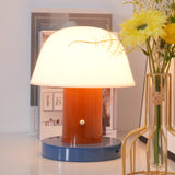 Portable Rechargeable Mushroom Table Lamp with Touch Dimming and Integrated LED