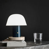 Portable Rechargeable Mushroom Table Lamp with Touch Dimming and Integrated LED