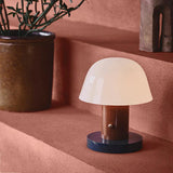 Portable Rechargeable Mushroom Table Lamp with Touch Dimming and Integrated LED