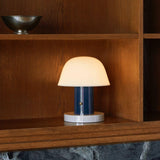 Portable Rechargeable Mushroom Table Lamp with Touch Dimming and Integrated LED