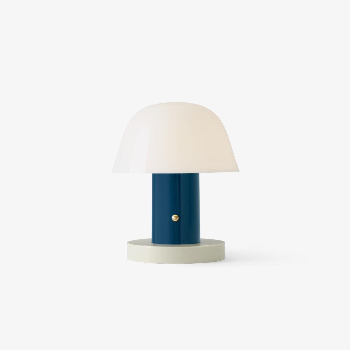 Portable Rechargeable Mushroom Table Lamp with Touch Dimming and Integrated LED