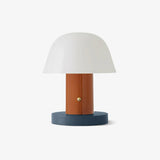 Portable Rechargeable Mushroom Table Lamp with Touch Dimming and Integrated LED