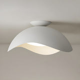 Modern Wave Design Integrated LED Flush Mount Ceiling Light for Home Interiors