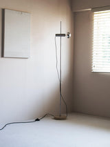 Contemporary Sereno Marble and Polished Stainless Steel Arc Floor Lamp for Living Room