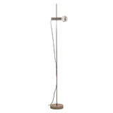 Contemporary Sereno Marble and Polished Stainless Steel Arc Floor Lamp for Living Room