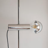 Contemporary Sereno Marble and Polished Stainless Steel Arc Floor Lamp for Living Room