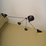 Modern Industrial Multi Arm Spider Chandelier with Adjustable Rotating Steel Arms