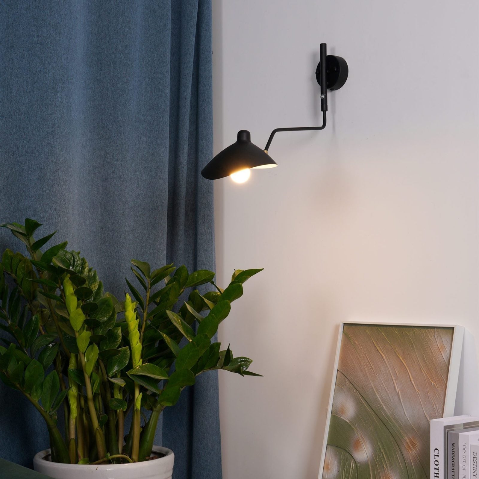 industrial-adjustable-long-arm-wall-sconce-with-rotating-metal-shade-for-indoor-lighting