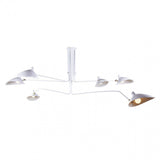 Modern Multi Arm Sculptural Rotating Ceiling Light with Adjustable Heads