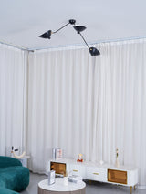 Modern Industrial Multi Arm Spider Chandelier with Adjustable Rotating Steel Arms