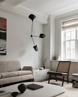 Modern Industrial Multi Arm Spider Chandelier with Adjustable Rotating Steel Arms