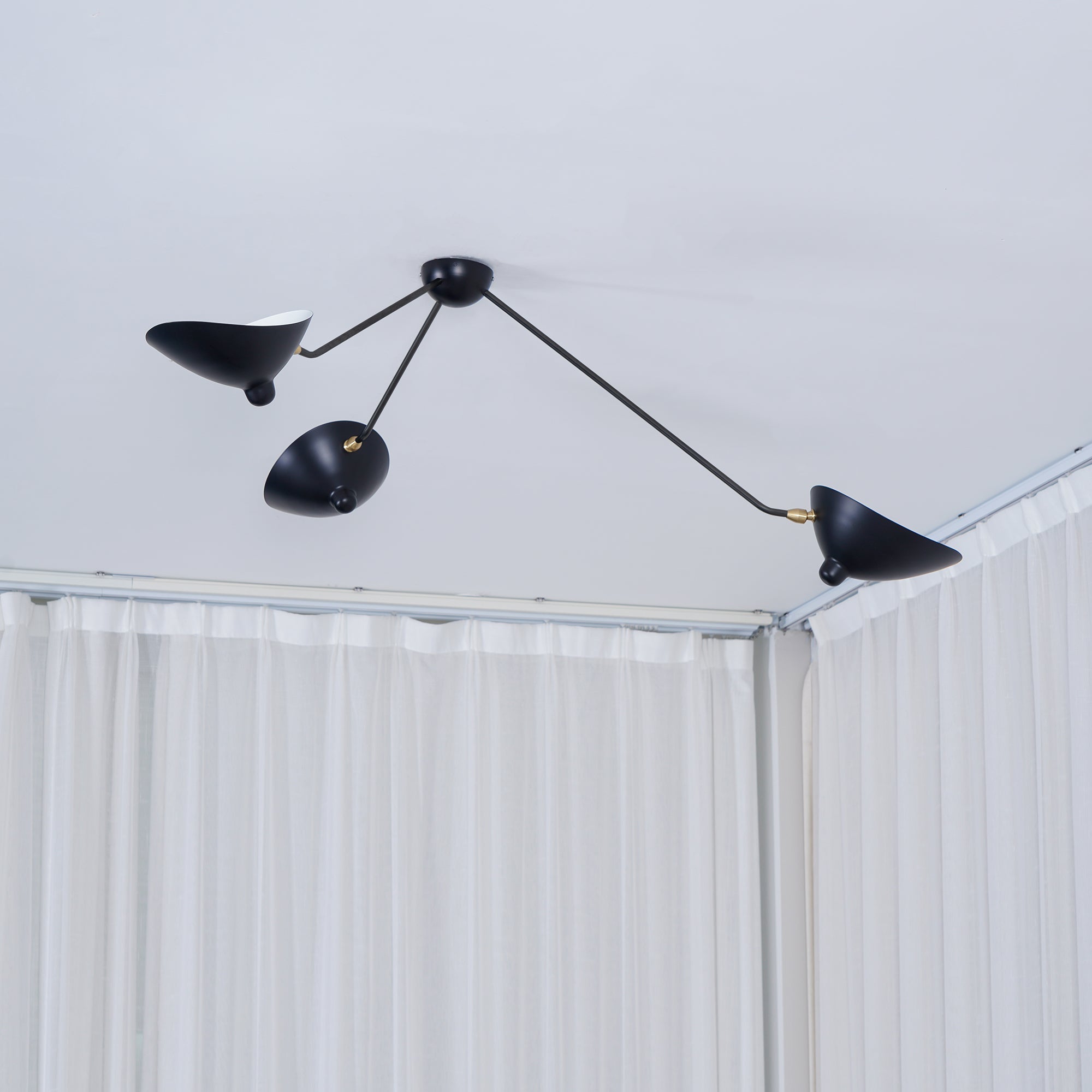 Modern Industrial Multi Arm Spider Chandelier with Adjustable Rotating Steel Arms