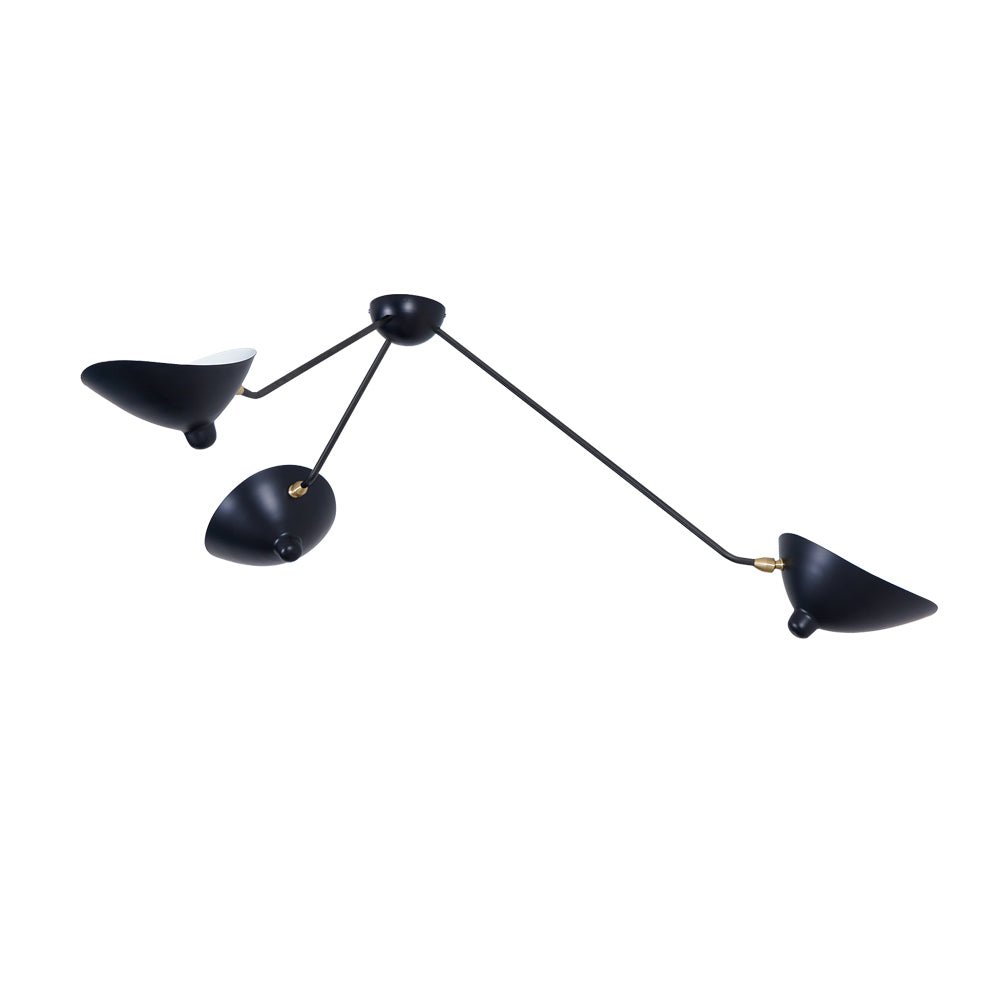 Modern Industrial Multi Arm Spider Chandelier with Adjustable Rotating Steel Arms