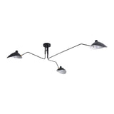 Modern Multi Arm Sculptural Rotating Ceiling Light with Adjustable Heads