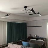 Modern Multi Arm Sculptural Rotating Ceiling Light with Adjustable Heads