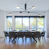 Modern Multi Arm Sculptural Rotating Ceiling Light with Adjustable Heads