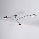 Modern Multi Arm Sculptural Rotating Ceiling Light with Adjustable Heads