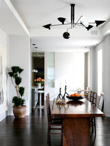 Modern Multi Arm Sculptural Rotating Ceiling Light with Adjustable Heads