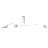 Modern Multi Arm Sculptural Rotating Ceiling Light with Adjustable Heads