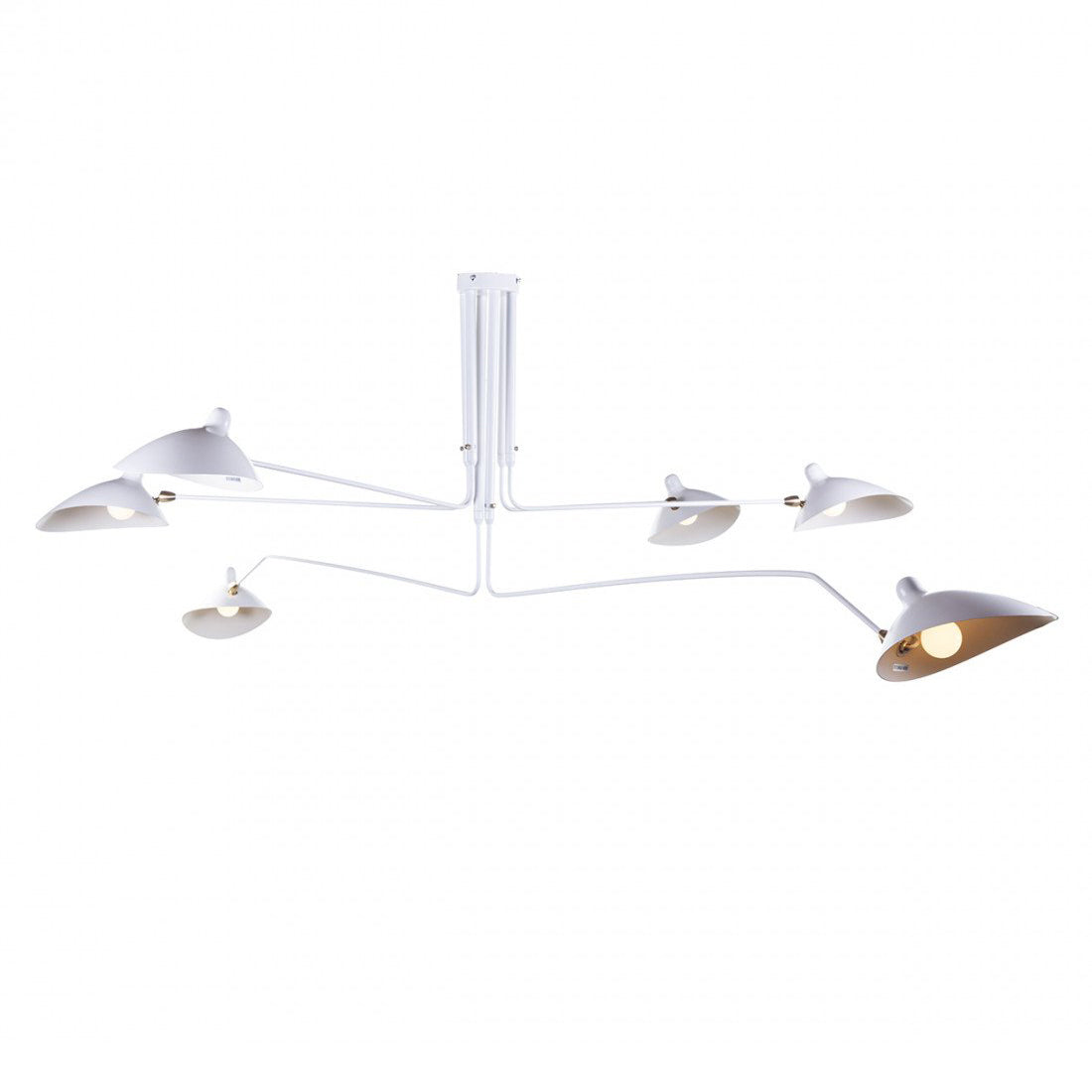 Modern Multi Arm Sculptural Rotating Ceiling Light with Adjustable Heads