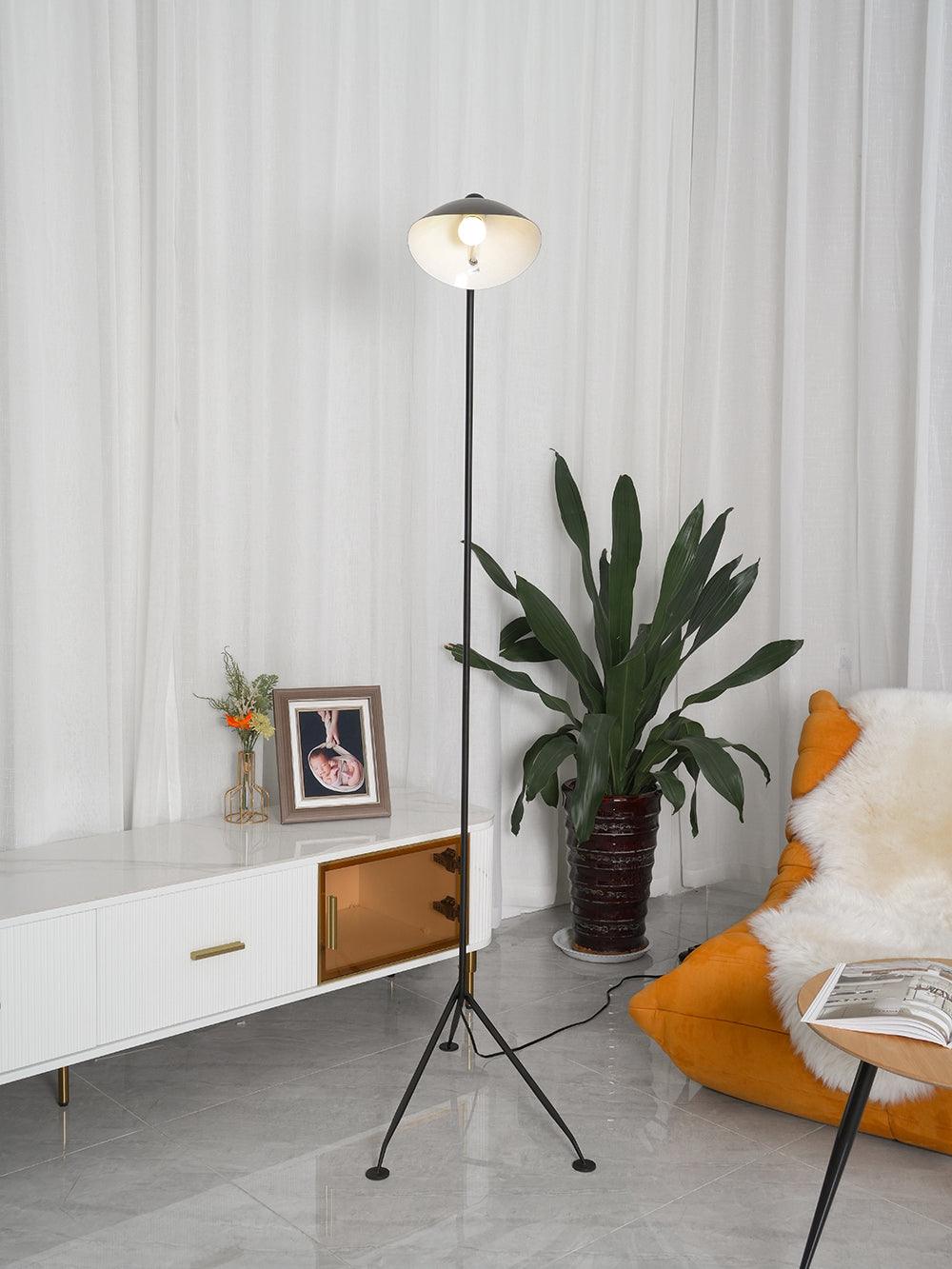 Mid Century Modern Three Arm Rotating Floor Lamp Sculptural Standing Light for Living Room