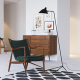 Mid Century Modern Three Arm Rotating Floor Lamp Sculptural Standing Light for Living Room