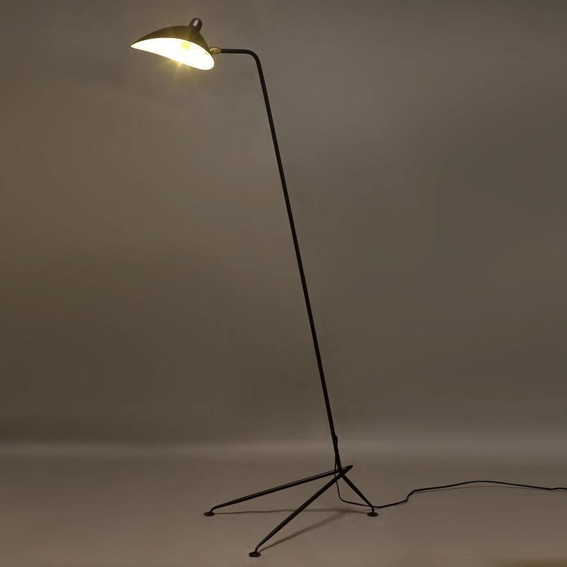 Mid Century Modern Three Arm Rotating Floor Lamp Sculptural Standing Light for Living Room
