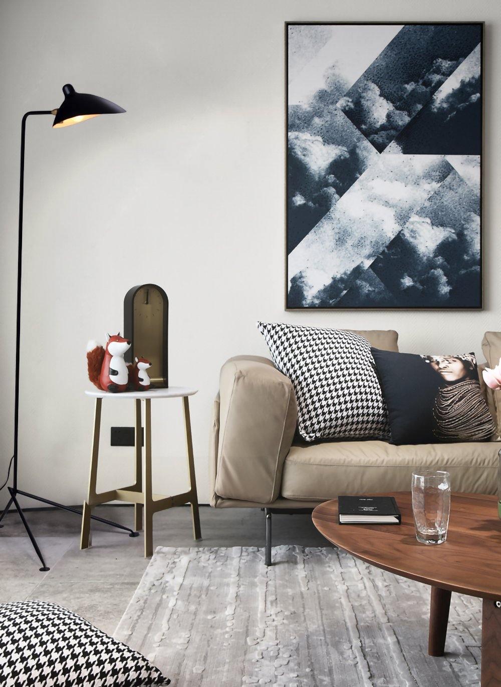 Mid Century Modern Three Arm Rotating Floor Lamp Sculptural Standing Light for Living Room